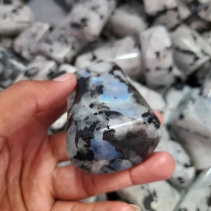 Piedra de Luna Arcoíris Natural, Gema Pulida de Forma Libre, Cristal Irregular, Colección de Minerales, Venta al por Mayor - Product Image 4