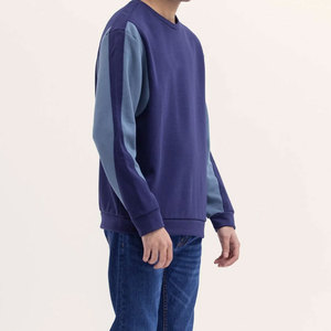 Sweat-shirt à col rond léger en coton polaire OEM de haute qualité pour hommes 300GSM sweatshirts en éponge française avec logo personnalisé - Product Image 3