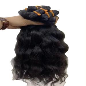 Venta al por mayor MLW 12A Grado Virgen Indian Body Wave Bundles 100% Extensiones de cutícula humana Trama doble natural Remy Raw Super Double - Product Image 1