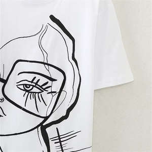 Camisetas de Mujer 100% Algodón, Talla Personalizada, Verano, Casual, Secado Rápido, Antiarrugas, para Uso Diario, con MOQ Bajo - Product Image 3