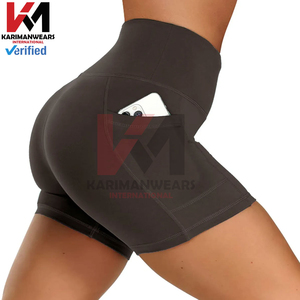 Shorts de Yoga de Compresión para Mujer |   Shorts de Ciclismo de Cintura Alta |   Ropa Deportiva de Secado Rápido, Transpirable, de Spandex/Poliéster - Product Image 2