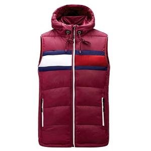 Chaqueta acolchada ligera sin mangas personalizada al por mayor, chaqueta acolchada gruesa con capucha para hombre, chaqueta sin mangas - Product Image 3