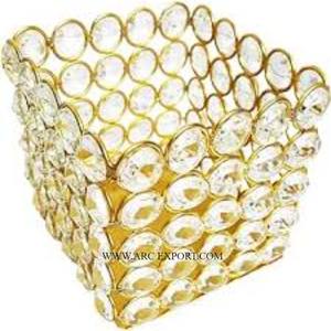 Último diseñador de mesa clásico recién llegado portavelas votivo oro pulido Metal y cristal luces de tamaño mediano hogar votivo - Product Image 3