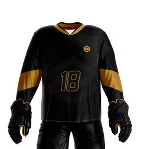 Tenues de hockey sur glace professionnelles de haute qualité pour hommes, 100% polyester, respirantes et écologiques, personnalisables - Product Image 5