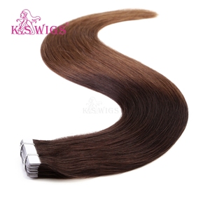 K.SWIGS Invisible Tape Hair Extensions Double Drawn <b>Silky</b> Straight Virgin Remy Human Hair Machine Double Weft - Product Image 4