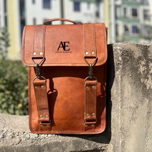 Handmade Real <b>Leather</b> Backpack Vintage Brown <b>Leather</b> <b>Rucksack</b> <b>Laptop</b> Bags Unisex - Product Image 1