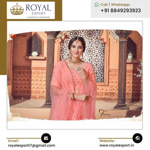 Ropa étnica india de primera calidad Georgette Lehenga Choli con Secuencia y trabajo bordado de exportador indio - Product Image 4