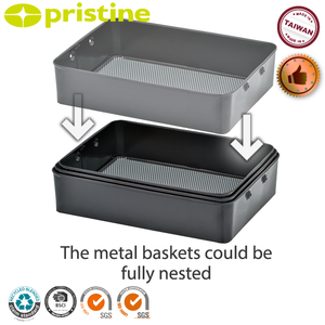 Chariot utilitaire à roulettes en métal robuste à 3 niveaux, conteneur à roulettes à quatre roues, finition peinture poudre, support OEM, conforme REACH, pour le stockage - Product Image 3