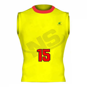 Ensembles d'uniformes de football américain 7v7 OEM personnalisés, maillot de football américain imprimé par transfert thermique, sans manches, compression, 100% polyester - Product Image 2