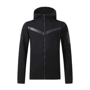 Nuevos chándales de entrenamiento de algodón ecológicos de invierno con cremallera completa para hombres con características de secado rápido y transpirables - Product Image 4