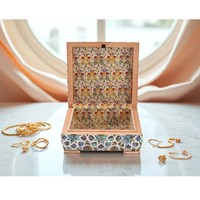 Boîte à bijoux en bois de luxe de haute qualité avec incrustation de nacre, fabrication artisanale, fermeture à clé, motif floral, artisanat Son Tra, pour la maison