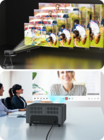 NOUVEAU projecteur D6000 VIVIBRIGHT, projecteur LED, projecteur LCD, meilleur que les mini-projecteurs pour la maison intelligente, le home cinéma et l'utilisation cinématographique