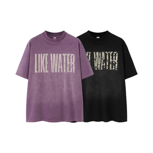 Wholesale Retro <b>Turtle</b> Crack Screen Printed 210gsm 100% Cotton T-Shirt New Loose Short Sleeve T-Shirt for <b>Men</b> - Product Image 1