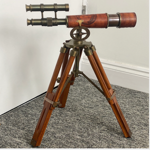 Telescopio de latón con soporte de trípode de madera Telescopio pulido dorado para acampar Aventuras al aire libre al precio de fábrica barato al por mayor - Product Image 5