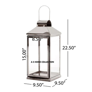 Métal argenté d'acier inoxydable avec le pot unique de bougie en béton de jardin extérieur antique décoratif en verre pour la pièce maîtresse de mariage - Product Image 1