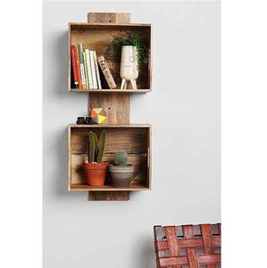 Forme ronde en bois de manguier organisateur de stockage présentoir étagère réglable en bois étagère de bureau - Product Image 6