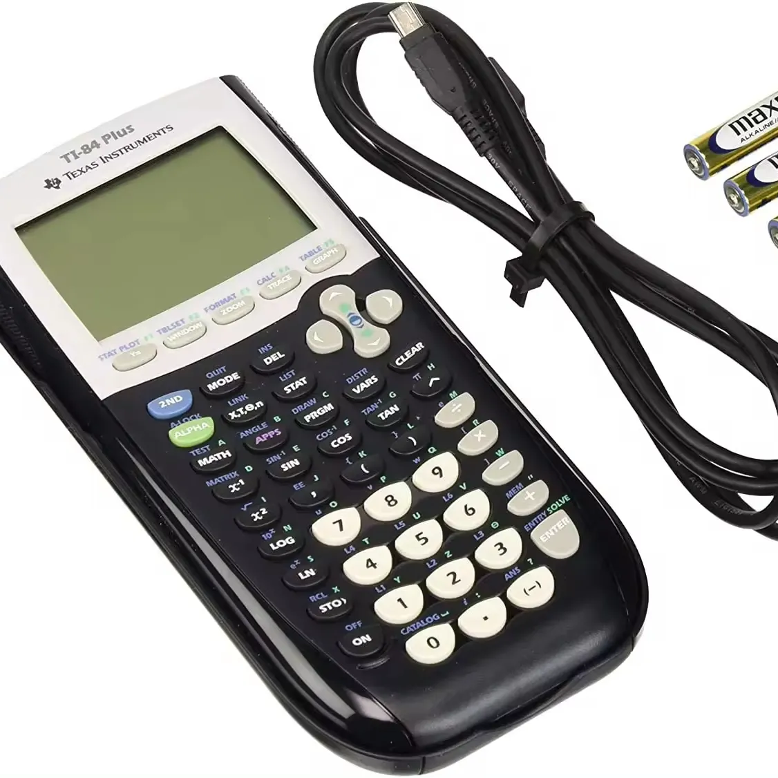 Authentic Texas Instruments Ti-84 Plus Graphics Calculator For Sale With Complete Parts And Accessories