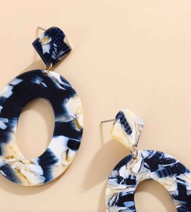 Pendientes de Resina Bordados a Mano, Joyería de Moda de Acero Inoxidable para Mujeres y Niñas, Estilo Clásico para Bodas, Alta Calidad - Product Image 2