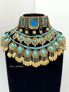 Collier de fête pour femmes de style bohème vintage en perles de cuivre faites à la main de la culture tribale afghane - Product Image 5