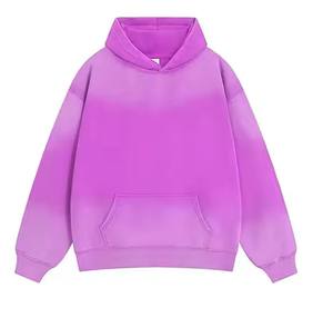 Toutes les couleurs unies Top Ranking Sun Faded Hoodie Pleine longueur des manches pas cher taux durable confortable basiques coton mélangé Hoodie - Product Image 3