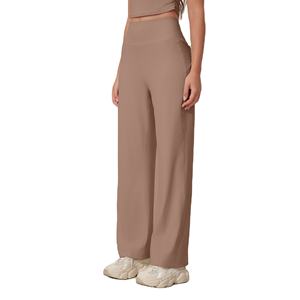Pantalons de yoga personnalisés pour femmes, pantalons de sport à jambes larges, pantalons de yoga taille haute, leggings évasés pour femmes - Product Image 6