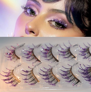 อายไลเนอร์แบบมีประกายวิ้งค์สีทองอร่าม แบบขนมิงค์เทียม 3 มิติ สำหรับงานปาร์ตี้และเทศกาล แพ็ค 5 คู่ ขายส่ง - Product Image 1