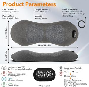 Lumbar Massager Pain Relief Support <strong>Pillow</strong> for Side Back and Stomach Sleeper Relaxer Waist <strong>Wedge</strong> Bolster Lumbar Massager <strong>Pillow</strong> - Product Image 5