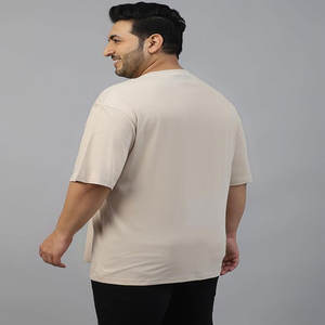 T-shirt vierge 100% coton personnalisé de haute qualité OEM/ODM T-shirt épais à col rond tendance pour hommes - Product Image 4