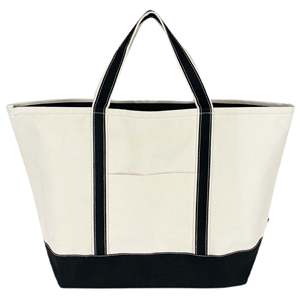 Sac fourre-tout pour bateau éco-responsable avec fermeture éclair, décoration brodée, doublure en polyester doux, résistant à l'eau, sacs printemps-automne - Product Image 3