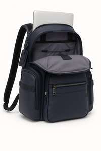 Premium Genuine <b>Leather</b> Business Laptop <b>Backpack</b> Multi-Compartment Travel & Office Bag - Product Image 3