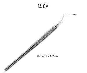 เครื่องมือทันตกรรมพรีเมี่ยม CP 12 PROBE เดี่ยวปลายทำด้วยสแตนเลสนิรภัยการออกแบบตามหลักสรีรศาสตร์ - Product Image 3