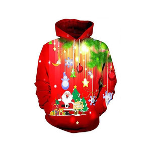 Casual Winter <b>Christmas</b> Hoodies 100% Cotton Zipper-Up Digital Fashion Wear Adult Size Latest Design Custom Logo Wholesale Price - Product Image 5
