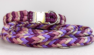 Nuovo Stile <span class=keywords><strong>2026</strong></span> Collare e Guinzaglio per Cani di Lusso Personalizzati Fatti a Mano alla Moda in Paracord Intrecciato Durevole nei Toni Rosso e Blu - Product Image 6