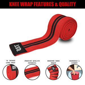 Bandages de genou pour la musculation, accessoires de sport en coton épais et flexible, très vendus, protection des genoux pour la musculation - Product Image 2