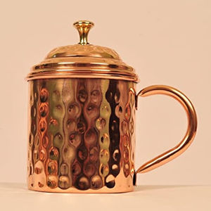 แก้วมอสโกทรงมินิมอสโกดีไซน์ทองแดงพร้อมฝาปิดสำหรับกาแฟเบียร์อุปกรณ์เสริมสำหรับเดินทางโลโก้ตามสั่ง - Product Image 1