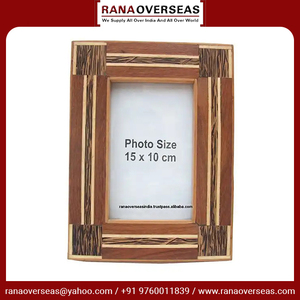 ห้องนั่งเล่นและห้องนอนตกแต่งกรอบรูปไม้สี่เหลี่ยมสีน้ำตาล - Product Image 5