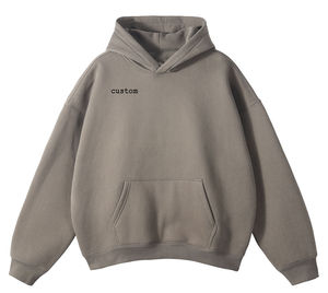 Sweat-shirt à capuche en polaire épais pour homme, logo personnalisé, chaud, décontracté, tissu doux - Product Image 4