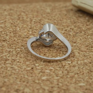 Brilliant Luminous Lab Grown Diamond <b>Ring</b> 925 Sterling <b>Silver</b> Plated <b>Emerald</b> Cut VVS2 IGI Certified Luxury Jewelry Engagement - Product Image 2