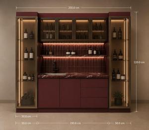 Estación de Color para Salón de Belleza Moderna, Personalizada, Directo de Fábrica, con Gabinetes de Almacenamiento, Estantes LED y Encimera con Aspecto de Mármol para Sala de Estar - Product Image 6