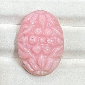 Opale rose naturelle sculptée en pierre précieuse faite à la main Art moghol belle forme ovale changement de couleur pour bijoux utilise produit en vrac - Product Image 2