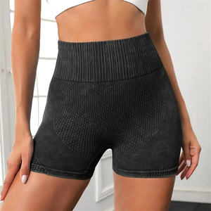 Leggings Cortos Deportivos para Mujer, Sólidos, Sin Costuras, Elásticos, de Cintura Alta, con Cordón Ajustable, Transpirables, para Gimnasio, Ciclismo, Yoga, Fitness, con Efecto Scrunch Butt - Product Image 4