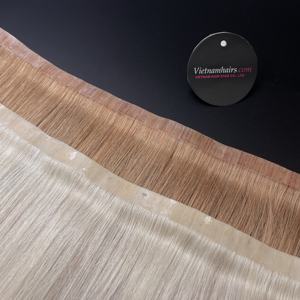 100% PU Remy Extensions de cheveux du Vietnam Full Cuticle Wave Style Perte gratuite pour le tressage - Product Image 4