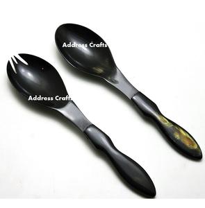 Cuillère à salade en corne de buffle et accessoires de cuisine et articles de vaisselle à prix compétitif - Product Image 4