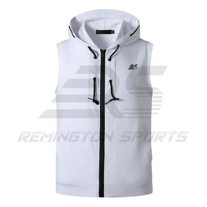 เสื้อฮู้ดแขนกุดสำหรับผู้ชายเสื้อมีฮู้ดสำหรับยิม - Product Image 4