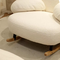 Fauteuil à bascule design Panda géant pour salon intérieur, en bois, pour la maison et l'appartement