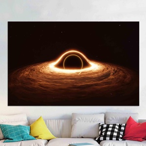 Toile d'art imprimée sur le thème de l'espace moderne : Décoration murale élégante sur le thème des trous noirs, TOILE ENVELOPPEE - Product Image 1