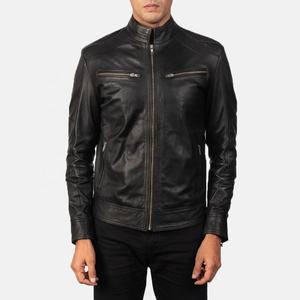 Chaqueta de Cuero Bomber para Hombre en Marrón, Chaqueta de Cuero de Oveja Personalizada para Hombre, Chaqueta de Cuero Acolchada para Hombre - Product Image 2