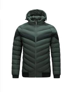 High Quality Wholesale Fashion Men's Hooded Puffer <b>Jacket</b> Customizable Designs-<b>Waterproof</b> Casual <b>Winter</b> Embroidered Solid Front - Product Image 6