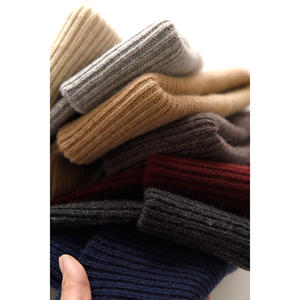 Gorro de puño de punto de invierno térmico de alto rendimiento Unisex, gorro de lana 100%, estilo holgado cálido, gorros personalizables al por mayor - Product Image 6