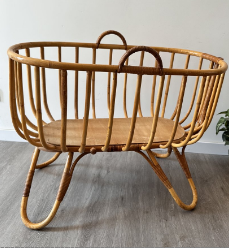 Wholesale Modern Design Rattan Basinet Rattan Baby Bed Children's Bed Solid Wood Crib Multifunctional Baby Sleeping Cribs - Product Image 6